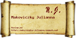 Makoviczky Julianna névjegykártya